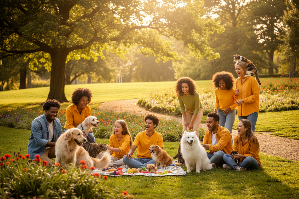 Happy Pets with Owners Hero Banner