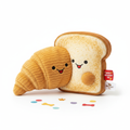 Super soft plush bread-shaped squeaky dog toy