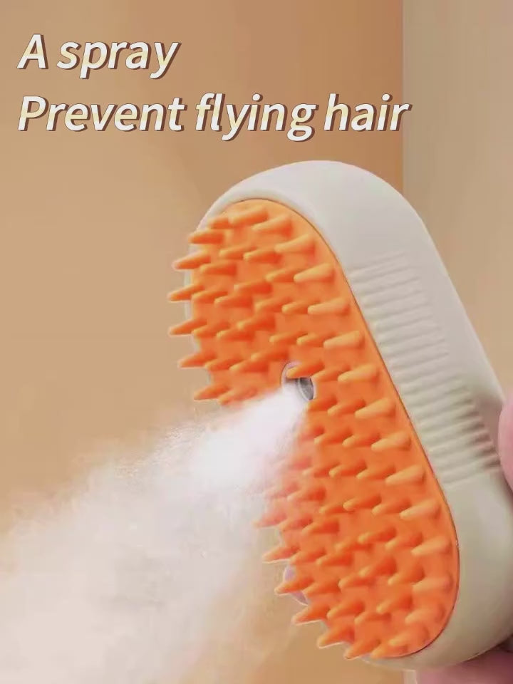 Tired of pet hair flying everywhere when you brush your cat? The Solution: Our new misting brush gently traps loose fur so it never flies away! WhatsApp me and get details