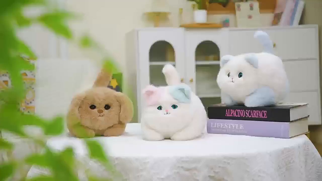 New Styles Smart Simulation Cat Toy with Ai Touch Feedback Comforting Pet for Children Educational Gift PP/Non-Woven Fabric